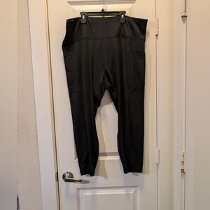 Black Plus Active Ankle Pants